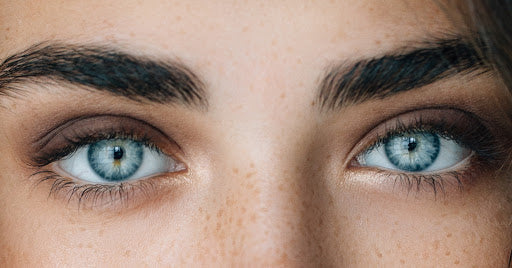 Open blue eyes for iridology consultation